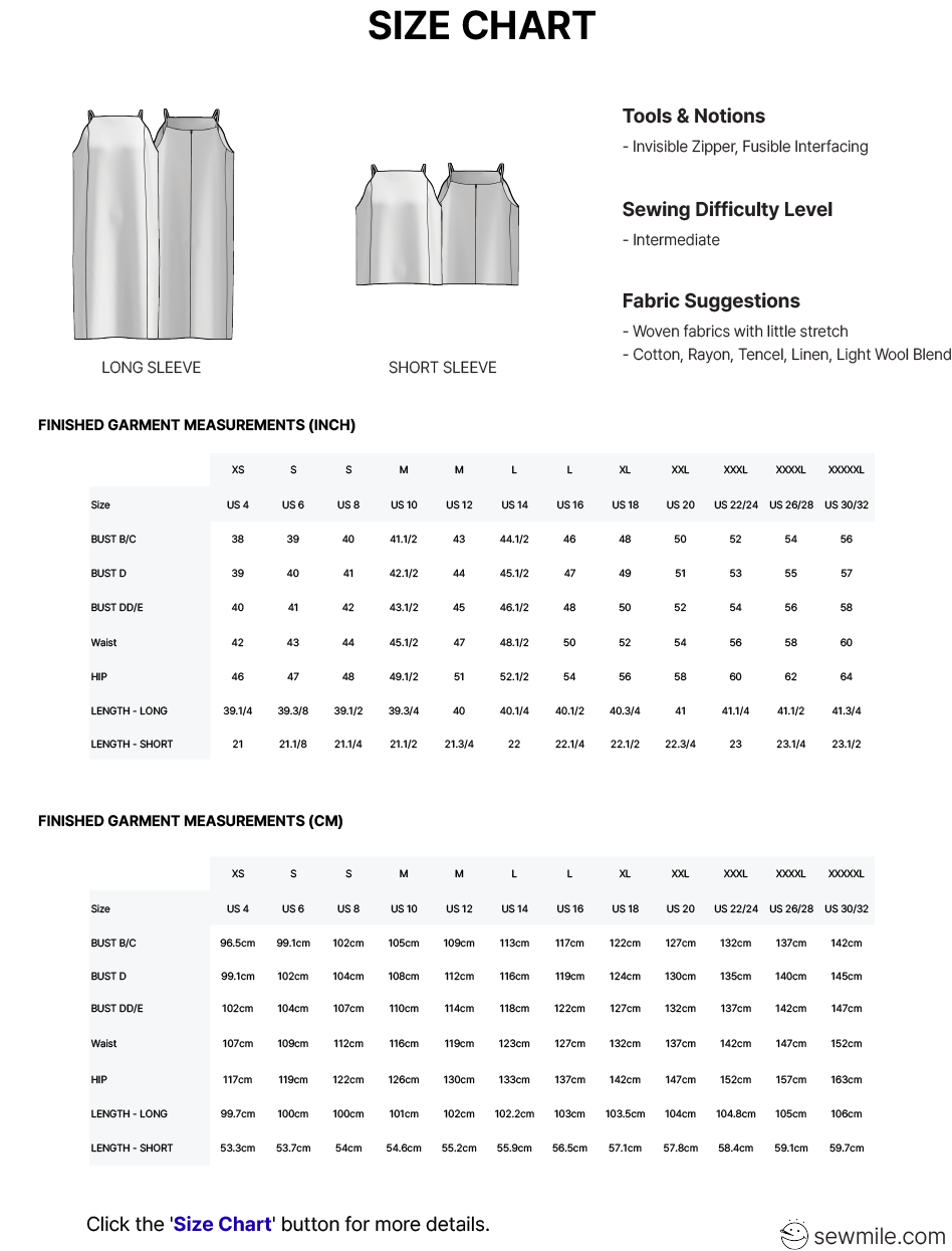 PDF Sewing Pattern [SMI-3105] Straight Line Slip Dress