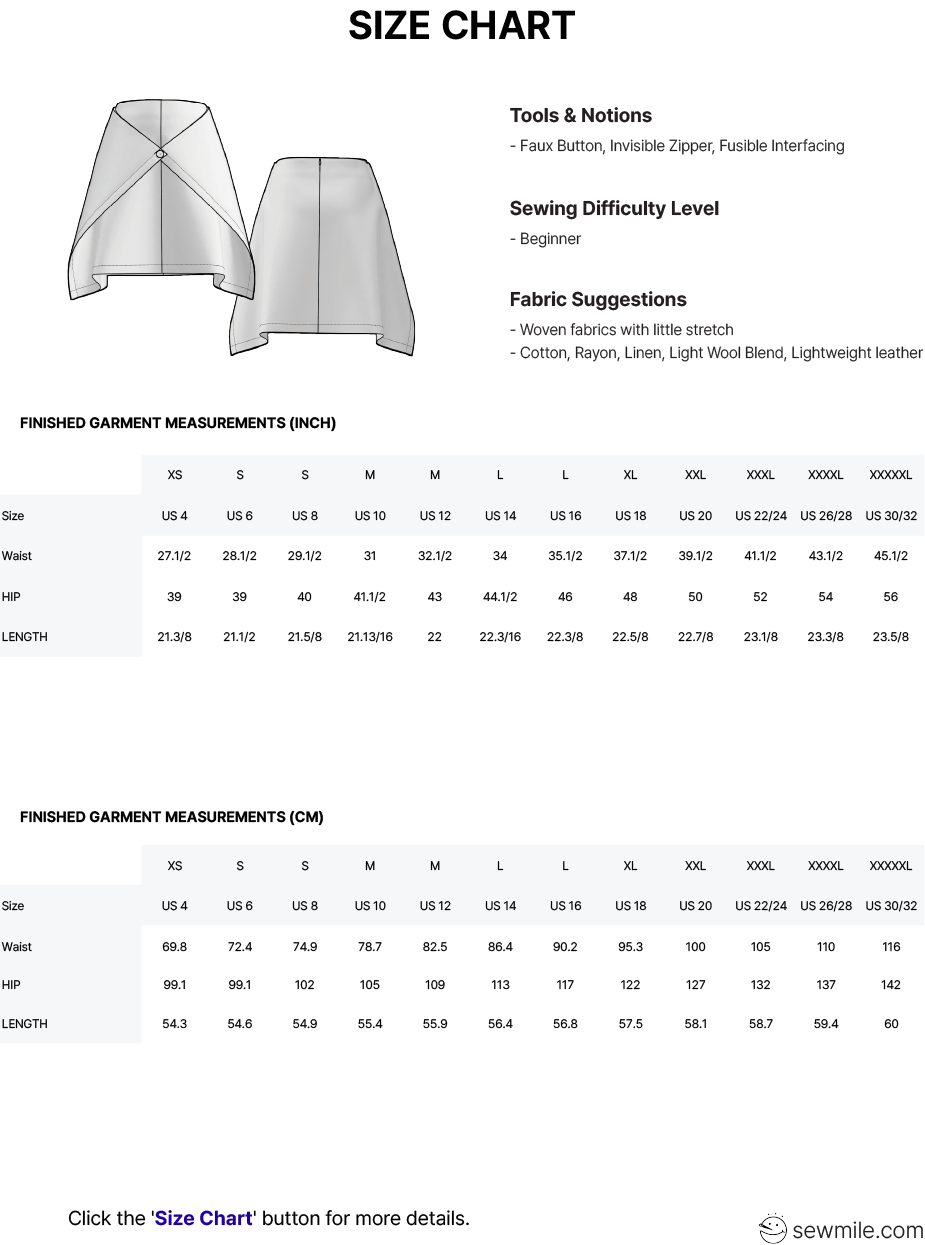 PDF Sewing Pattern [SMI-3401] Origami Skirt