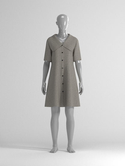 [SMI-3101] Wide Collar Dress