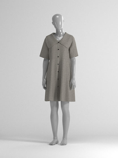 [SMI-3101] Wide Collar Dress